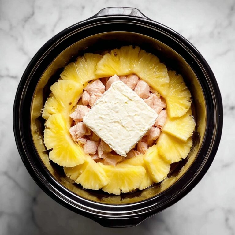 4-Ingredient Slow Cooker Chicken & Cream Cheese with Pineapple Rings Recipe