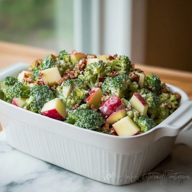 Apple Broccoli Salad with Cranberries, Pecans, and Honey Cider Dressing Recipe