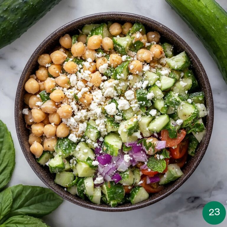 Refreshing Chickpea Feta Cucumber Salad for Healthy Meal Prep Recipe