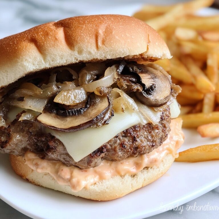 Mushroom Swiss Burger Recipe