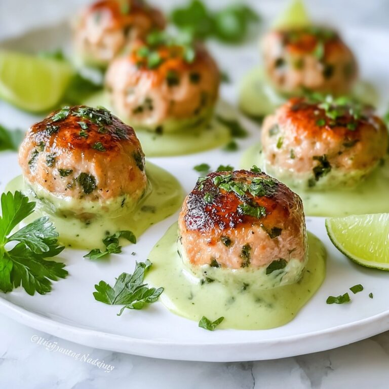 Savory Salmon Balls with Creamy Avocado Sauce Recipe