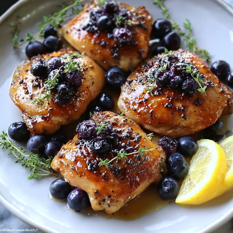 Savory Blueberry Thyme Chicken for a Quick Dinner Delight Recipe