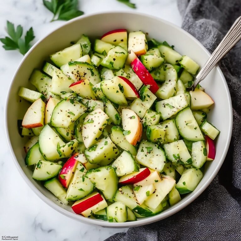 Crisp Cucumber Apple Salad with Tangy Dressing Recipe