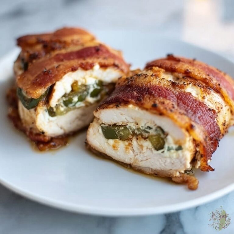 Spicy Jalapeño Popper Stuffed Chicken & Bacon Roll Recipe