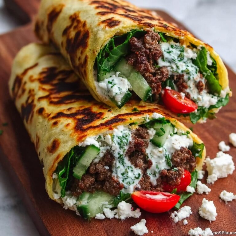 Mediterranean Spiced Beef Wraps with Creamy Feta Sauce – Ultimate 30-Minute Dinner Recipe