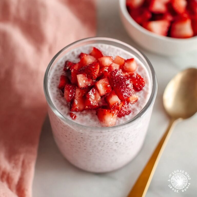 Homemade Strawberry Cheesecake Chia Seed Pudding Recipe