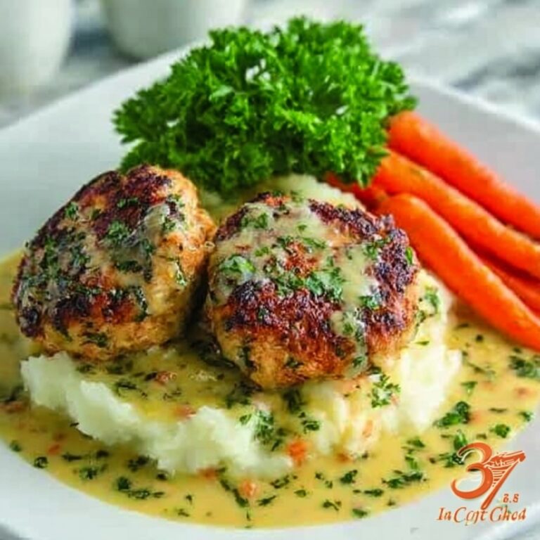 Creamy Herb Chicken Thighs with Carrots and Mashed Potatoes Recipe