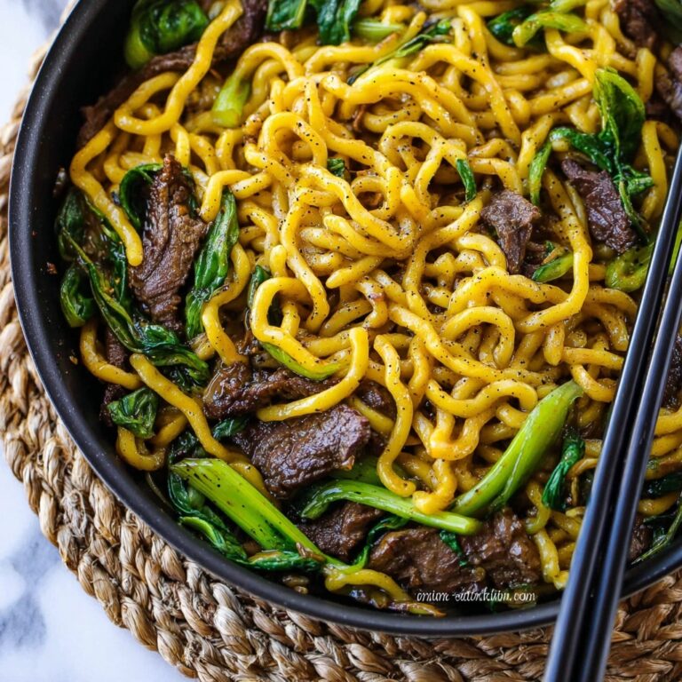 Black Pepper Beef Noodles Recipe