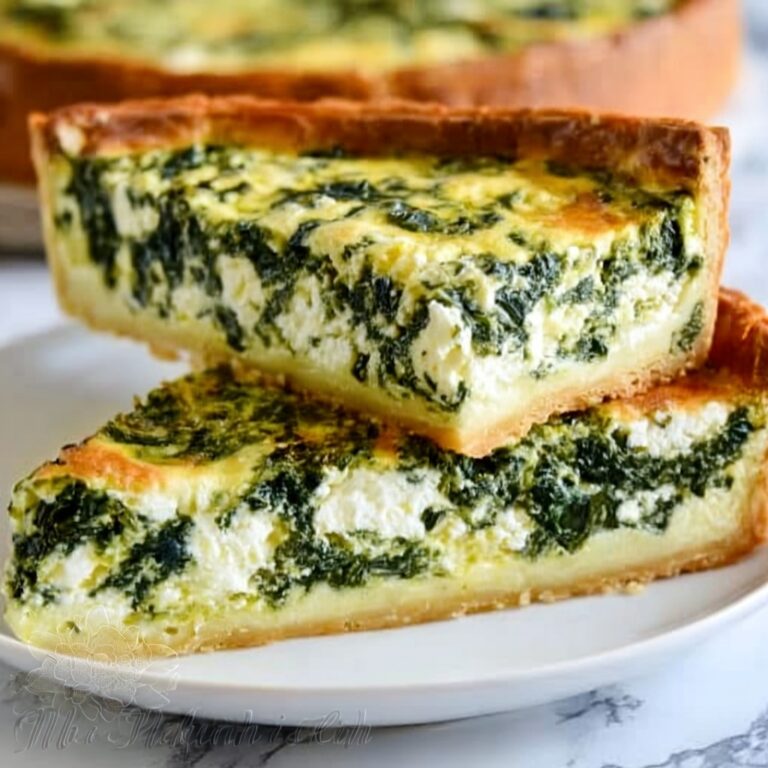 Mediterranean Spinach Cheese Feta Quiche Recipe