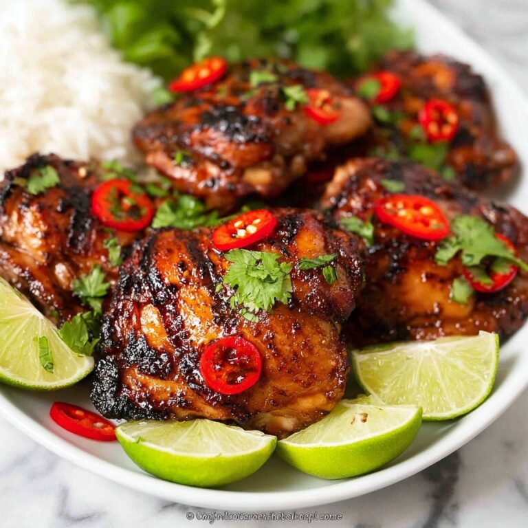 Thai Grilled Chicken (Gai Yang) with Coconut Rice and Lime Wedges Recipe
