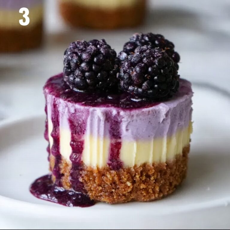 Mini Blackberry Lavender Cheesecakes Recipe