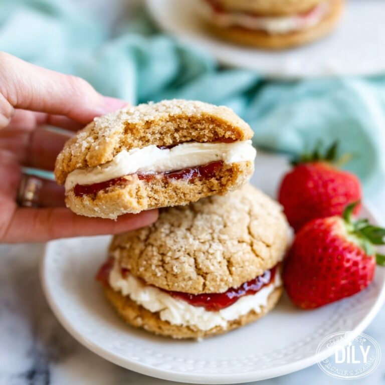 Cheesecake Cookies with Strawberry Jam and White Chocolate Recipe