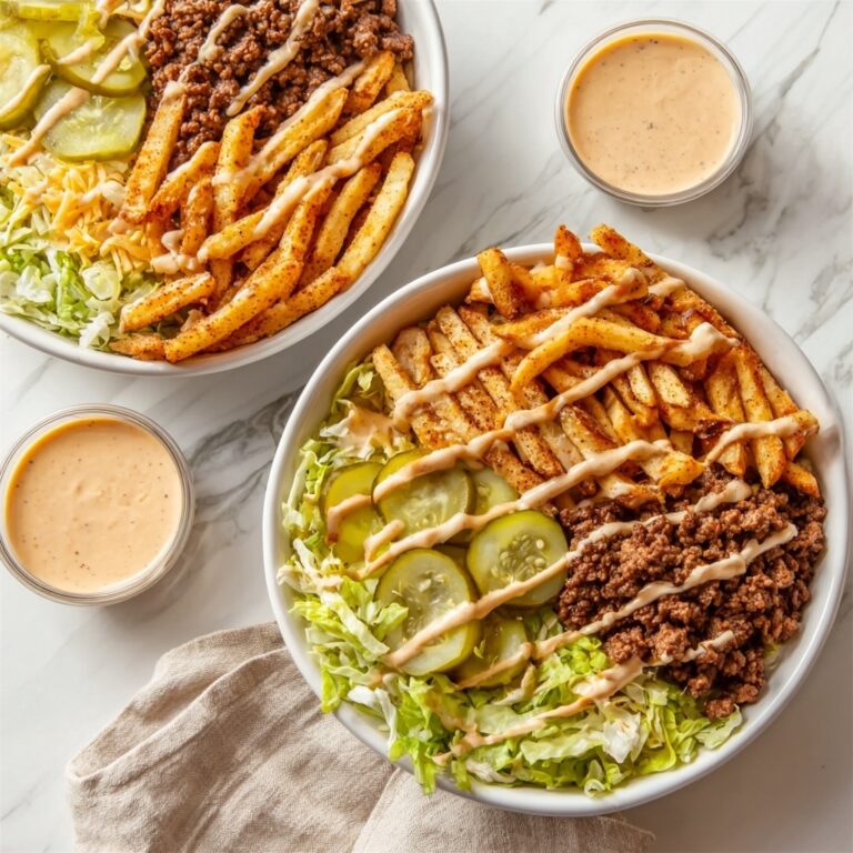 Burger Bowl with Crispy Potatoes and Savory Beef Recipe