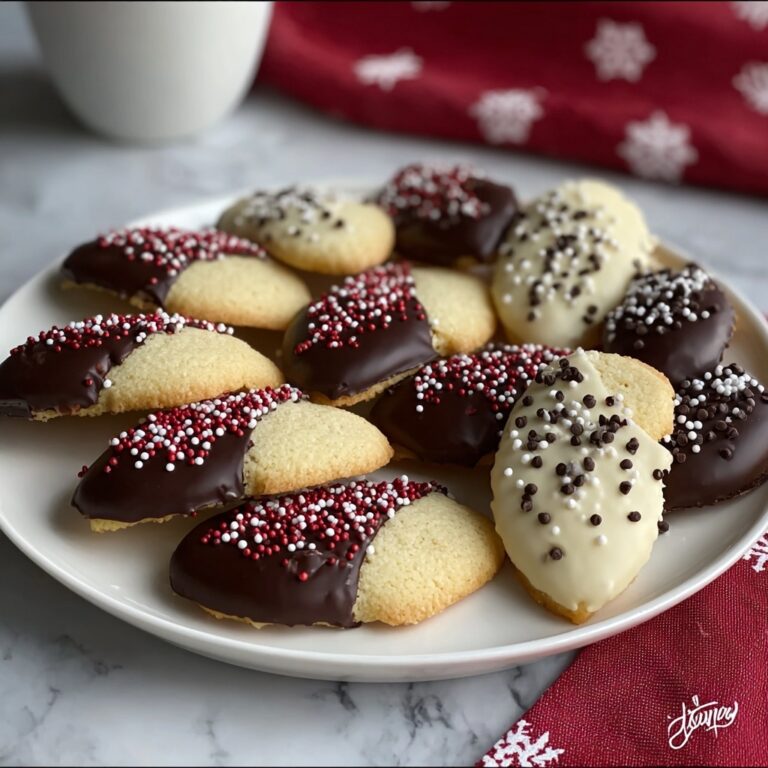 Chocolate Dipped Shortbread Cookies Recipe