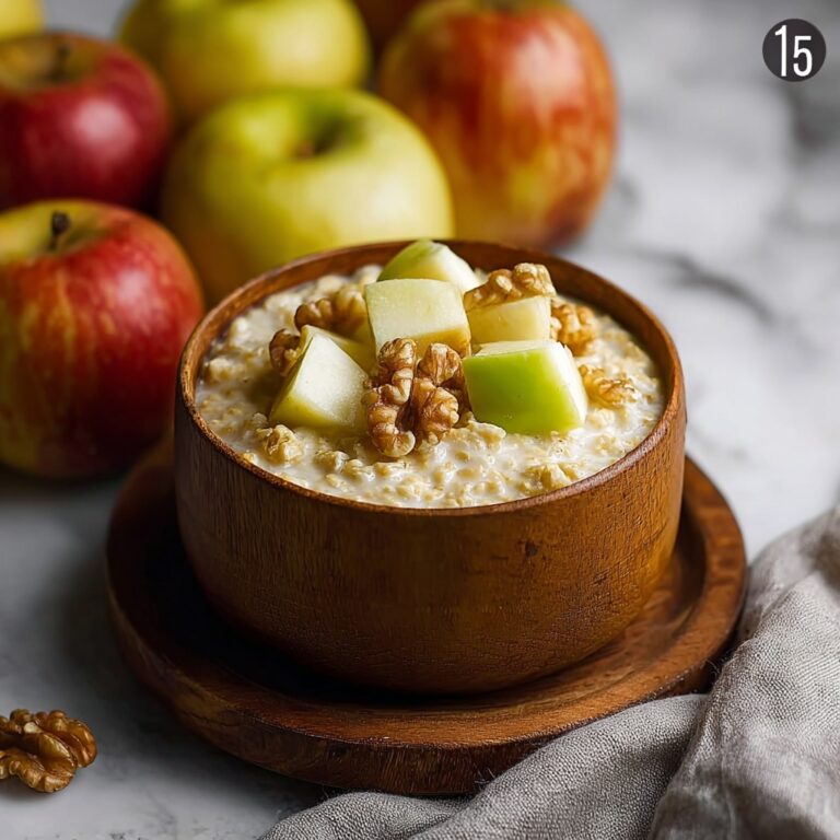 Creamy Pearl Barley Porridge with Apples and Toasted Hazelnuts Recipe