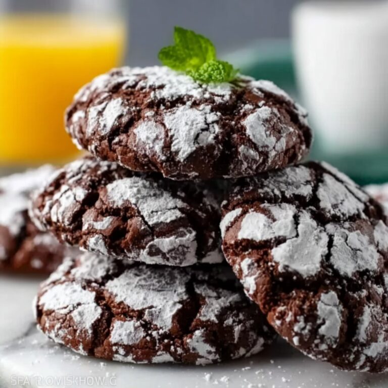 Chewy Chocolate Brownie Crinkle Cookies Recipe