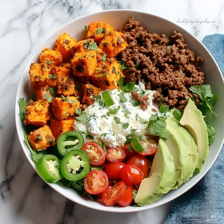 Cottage Cheese Ground Beef and Sweet Potato Bowls Recipe