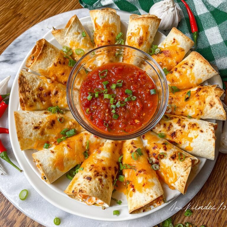 Blooming Chicken Quesadilla Ring Recipe