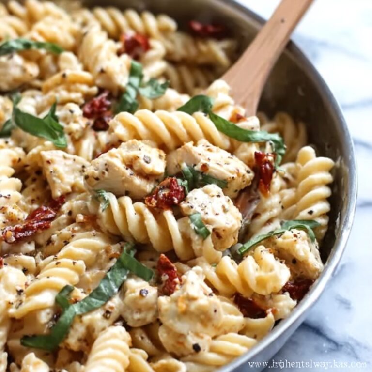 One-Pot Creamy Sun Dried Tomato Chicken Pasta Recipe
