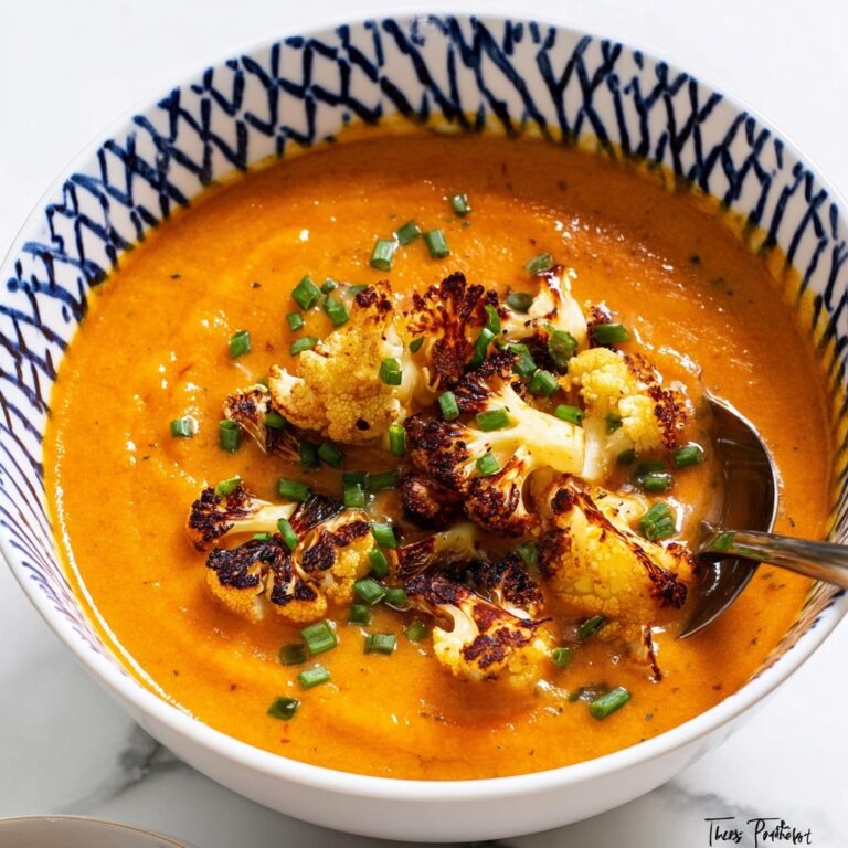 Sweet Potato Soup with Roasted Cauliflower Crumbles Recipe