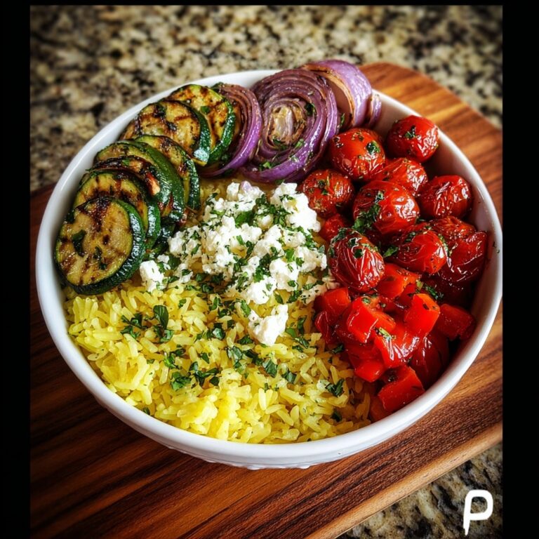 Orzo Bowl with Feta, Roasted Veggies & Herbed Dressing Recipe