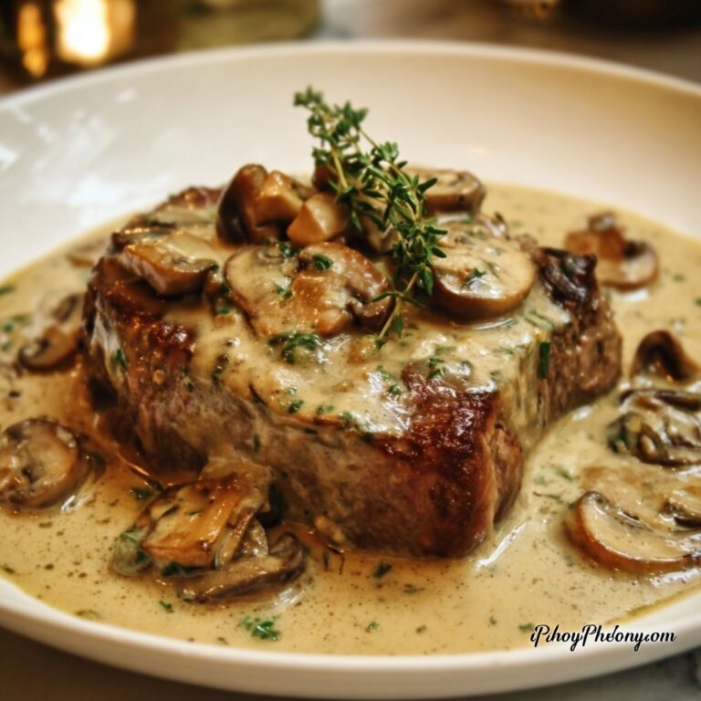 Mushroom Cream Sauce Steak Recipe