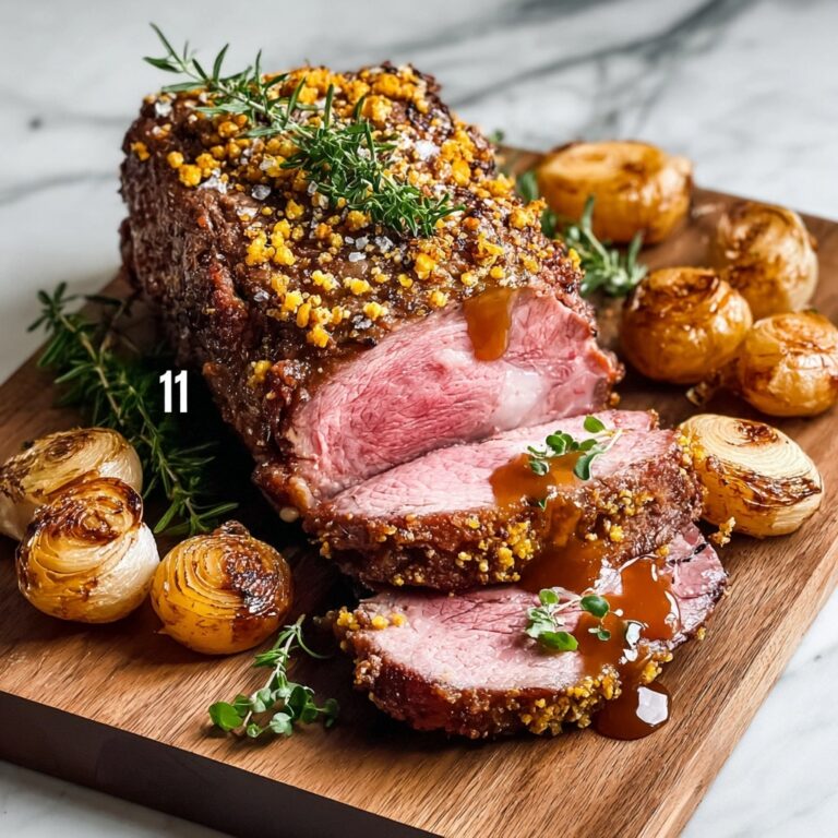 Rustic Herbcrusted Roast Beef with Garlic and Thyme for Holiday Meals Recipe