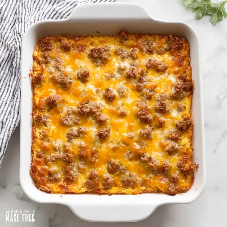 Easy Egg and Sausage Hashbrown Casserole Recipe