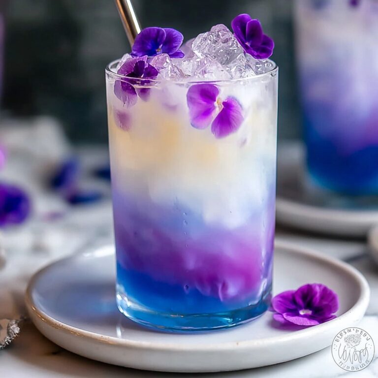 Iced Butterfly Pea Flower Tea Latte Recipe