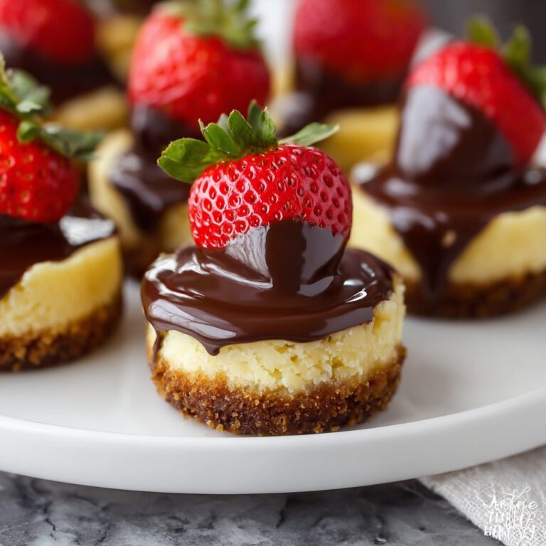 Chocolate-Dipped Strawberry Mini Cheesecakes Recipe