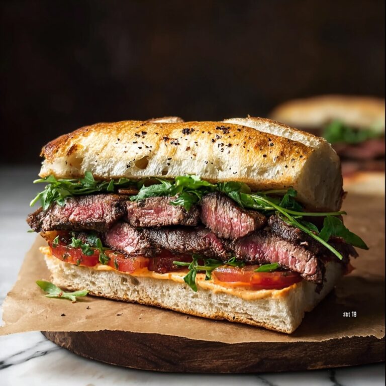Savory Steak Sandwich with Sweet Onions and Garlic Aioli Recipe