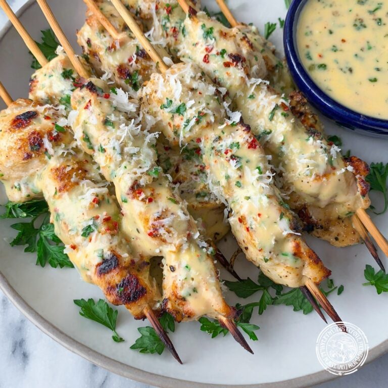 Garlic Parmesan Chicken Skewers Recipe