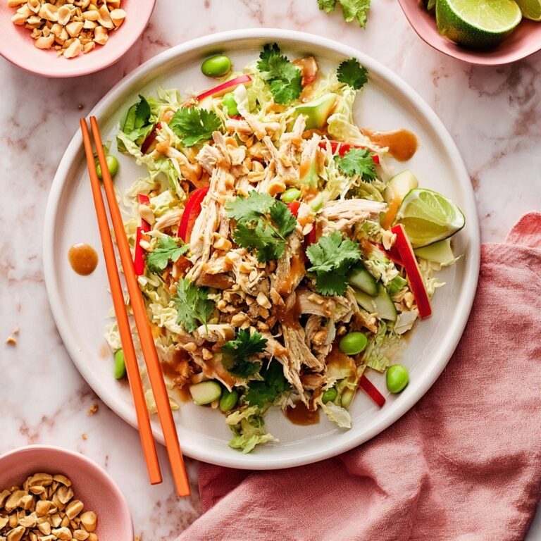 Thai Chicken Salad with Light Peanut-Lime Dressing Recipe