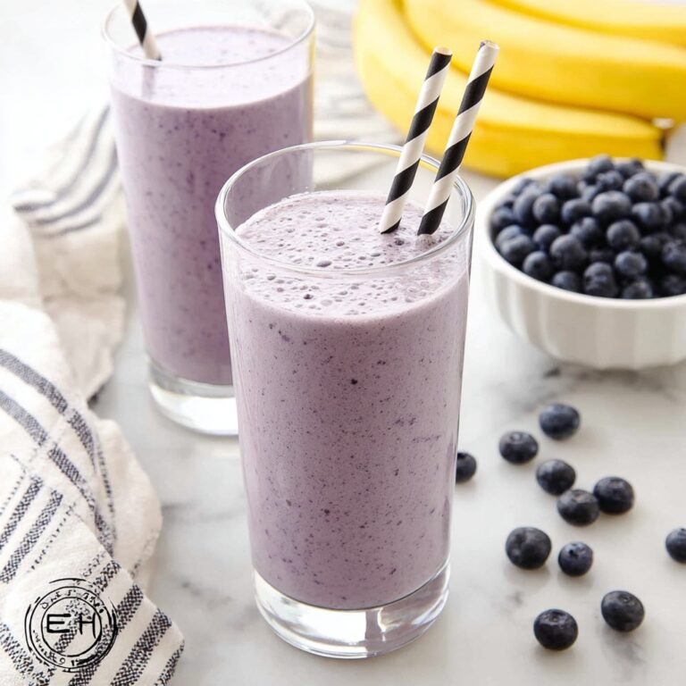 Creamy Vanilla Blueberry Protein Smoothie Recipe