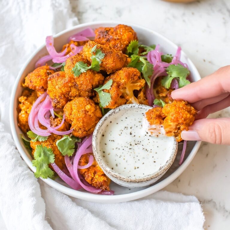 Air Fryer Cauliflower Wings with Honey Sriracha Recipe