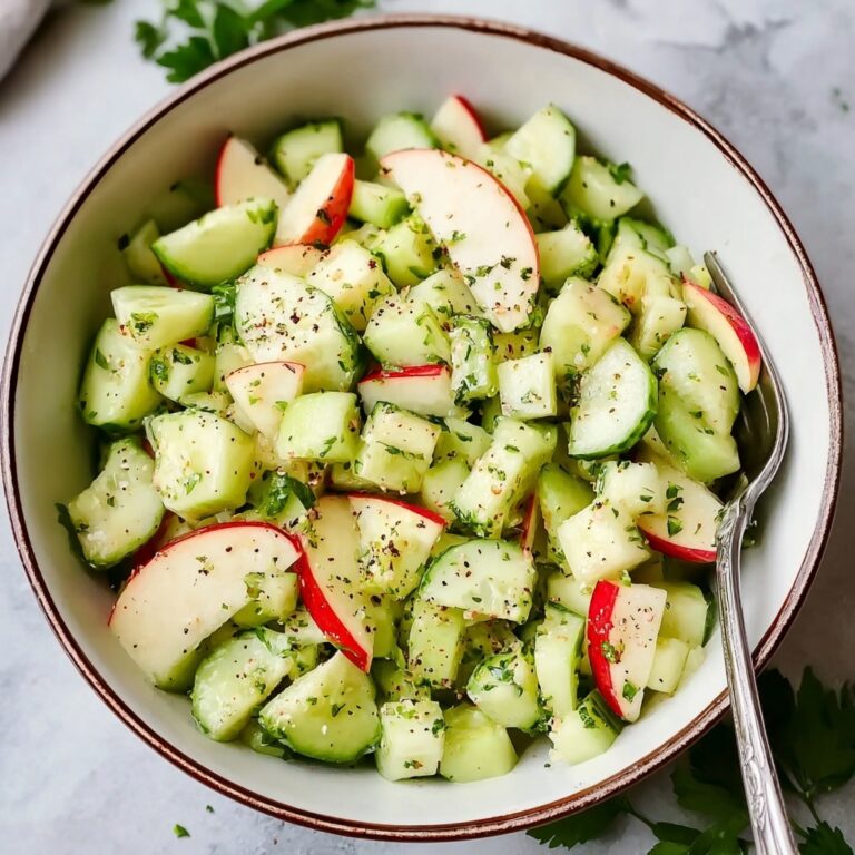 Crisp Cucumber Apple Salad with Tangy Dressing Recipe