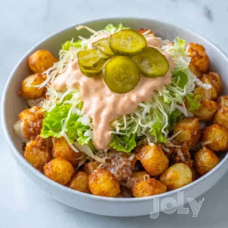 Loaded Potato Mac Bowl with Crispy Potatoes, Seasoned Beef, and Tangy Burger Sauce Recipe