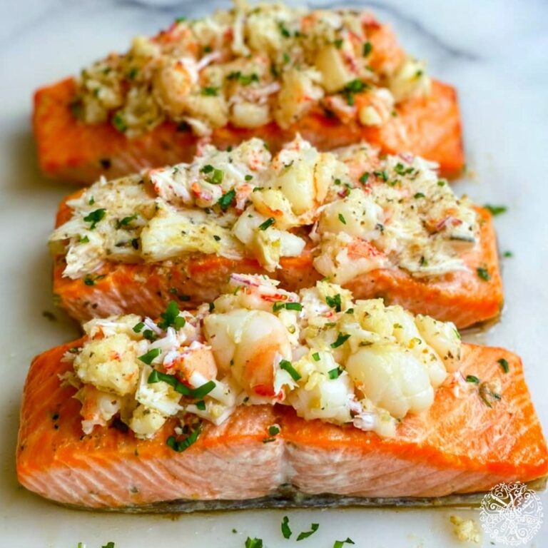 Crab and Shrimp Stuffed Salmon Recipe