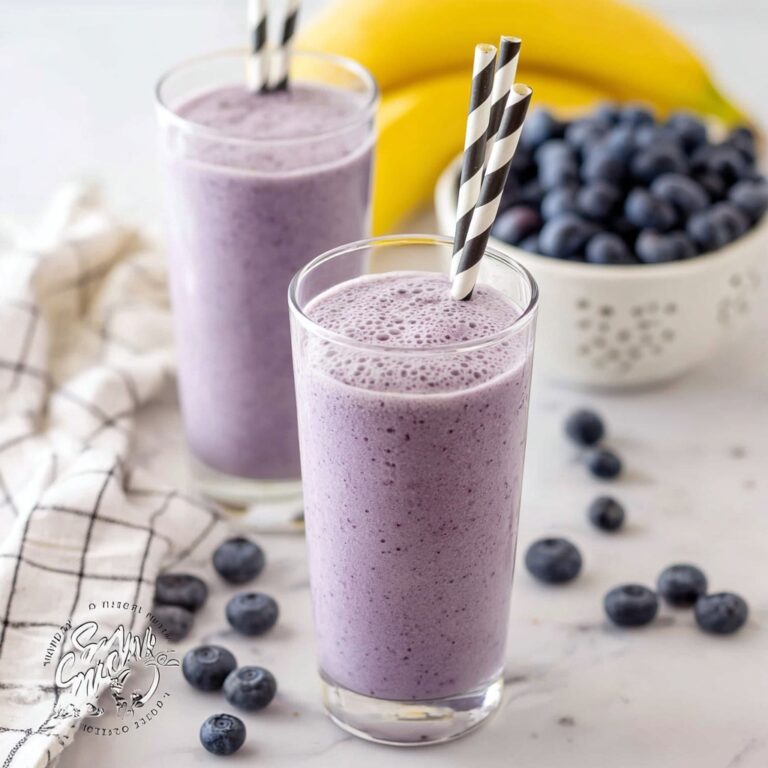Creamy Blueberry Banana Protein Smoothie Recipe