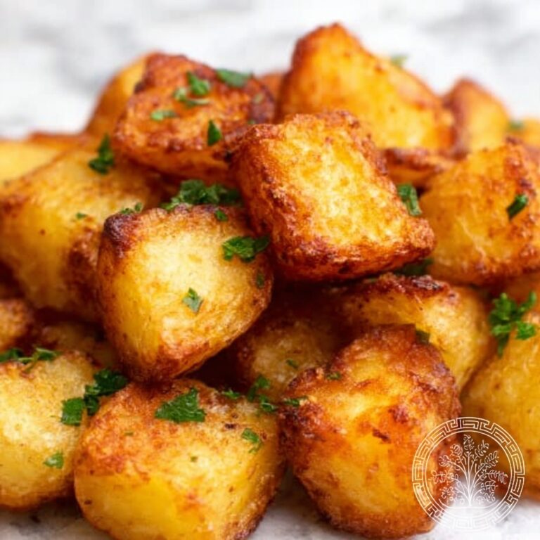 Duck Fat Crispy Roasted Potatoes with Fresh Herb Garnish Recipe