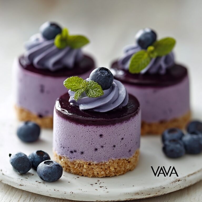 Mini Blueberry Mousse Cakes Recipe