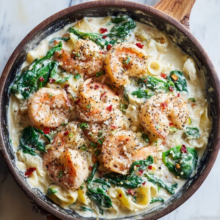 Creamy Shrimp Alfredo with Spinach Recipe
