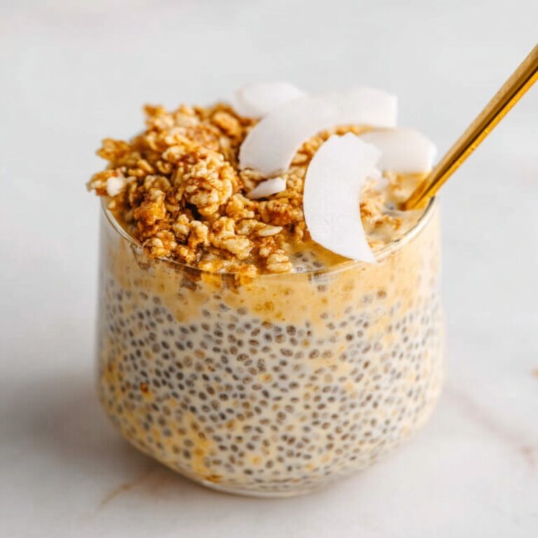 Mango Lassi Chia Pudding with Sticky Walnut Crumble Recipe