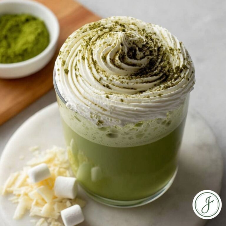 White Hot Chocolate with Matcha and Honey Recipe