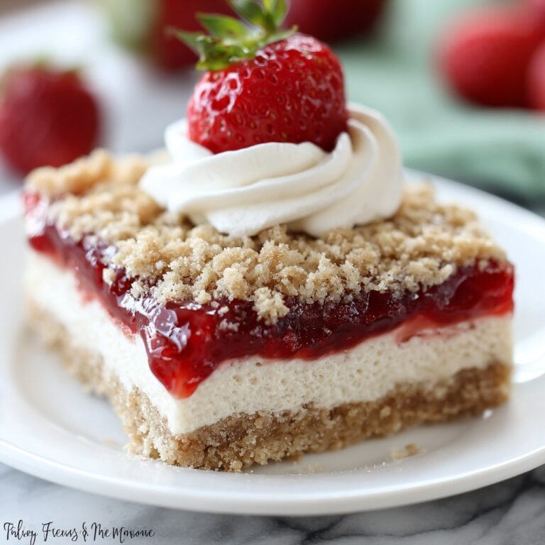Heavenly Strawberry Shortcake Cheesecake Bars Recipe