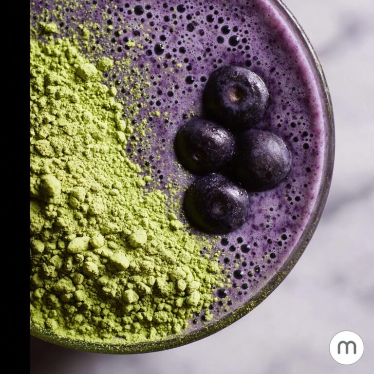 Wild Blueberry Vanilla Matcha Smoothie Recipe