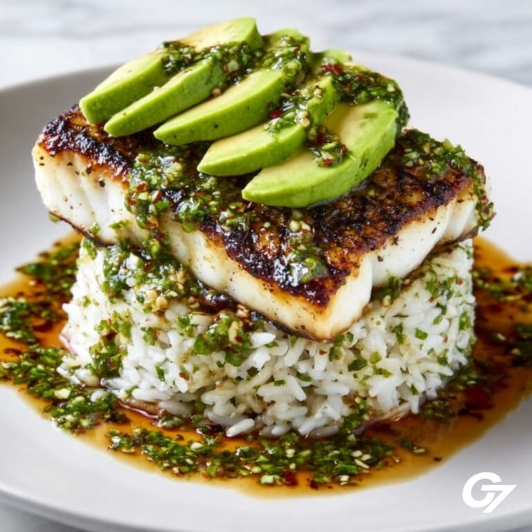 Avocado Rice Stack with Grilled Chicken and Lime Recipe