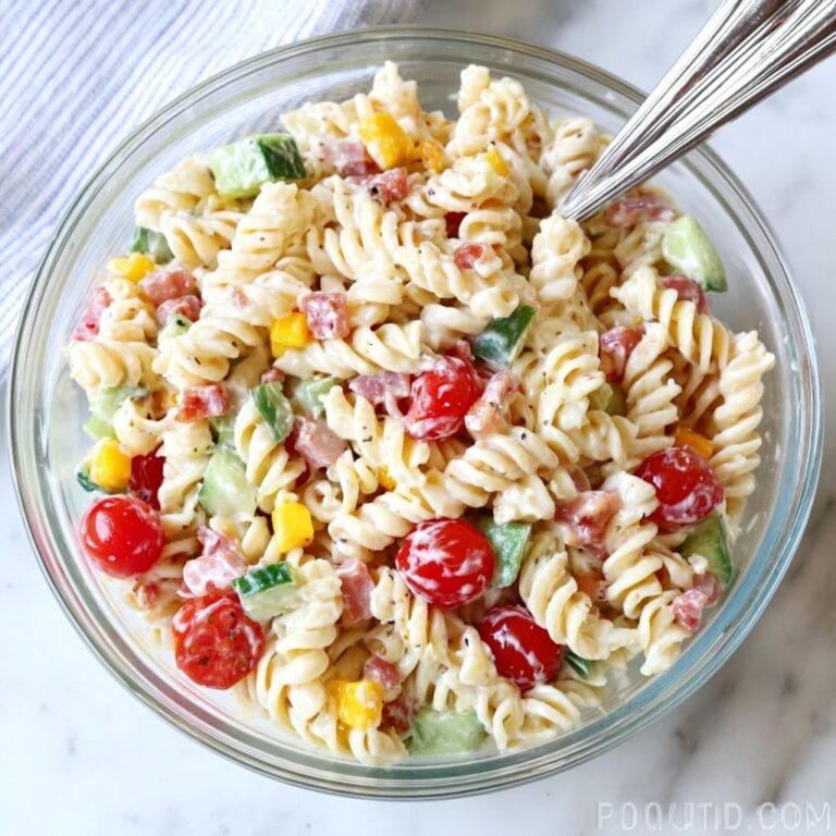 Protein Pasta Salad with Feta, Salami, and Greek Yogurt Dressing Recipe