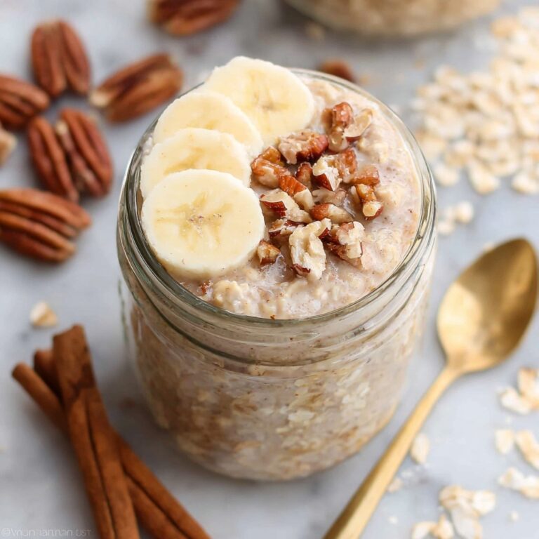 Banana Bread Overnight Oats Recipe