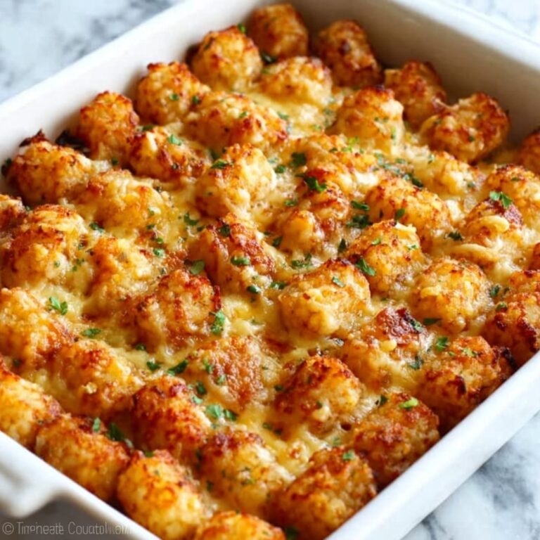 Cheddar Ranch Chicken Tater Tot Bake Recipe